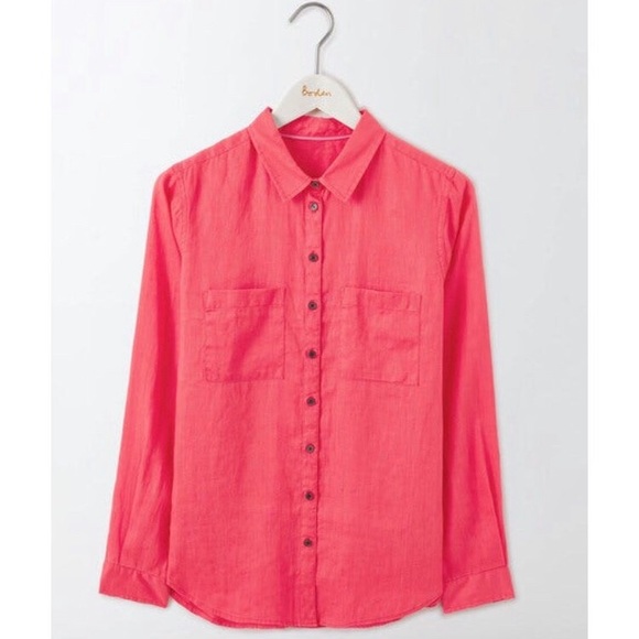 Boden Tops - Boden The Linen Shirt Womens 4L